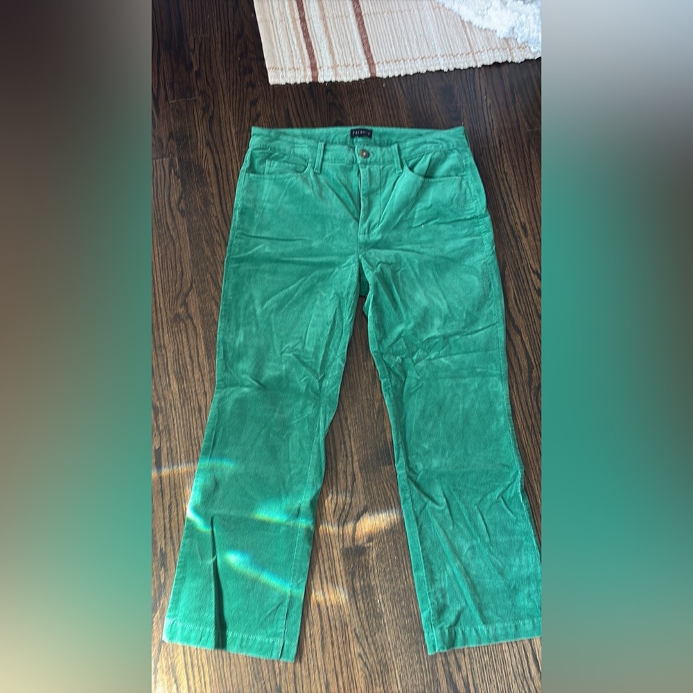 Talbots Vibrant Green Corduroy Pants size 6